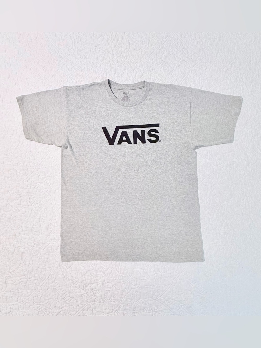 Vans | Classic Logo Graphic Short Sleeve T-Shirt | Size Large | Heather Grey